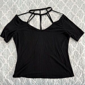 Bear Dance Black Strappy Top